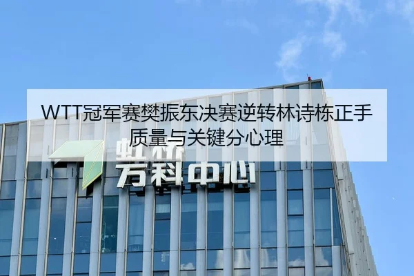 WTT冠军赛樊振东决赛逆转林诗栋正手质量与关键分心理